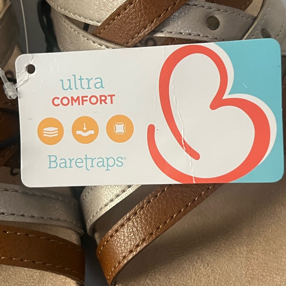 BareTraps Women's Tan and Cream Strappy Sandals, Size 11, NWT - Picture 10 of 12